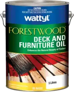 forestwood deck and furniture oil can