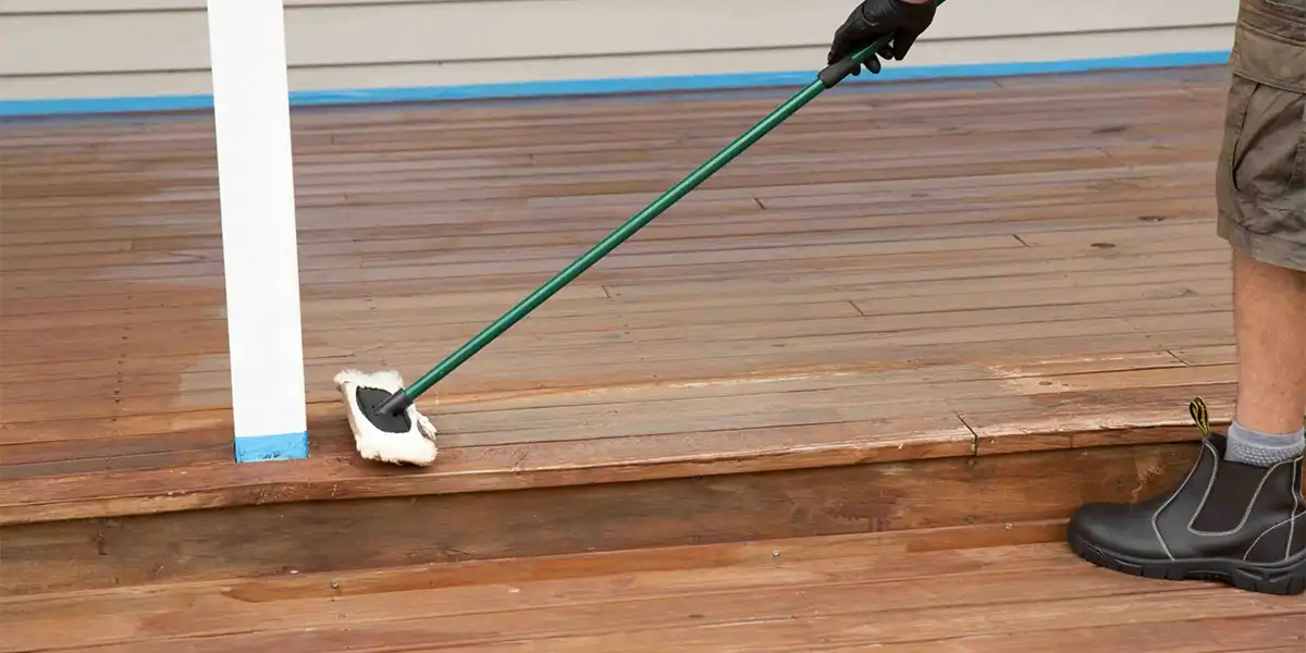 how to stain a deck