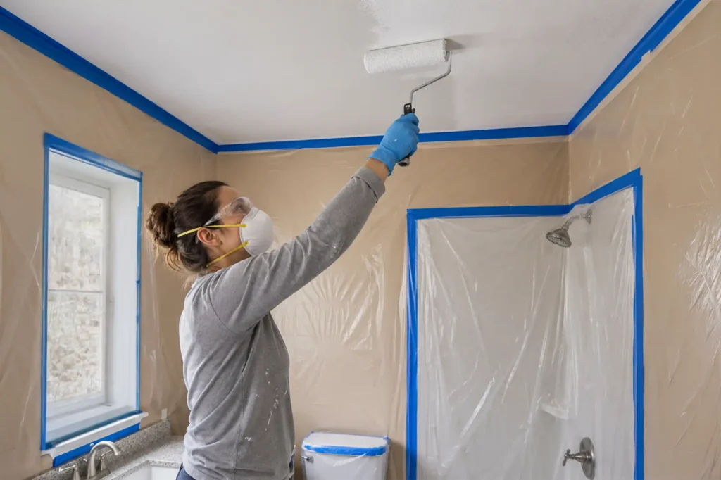 painting a bathroom ceiling