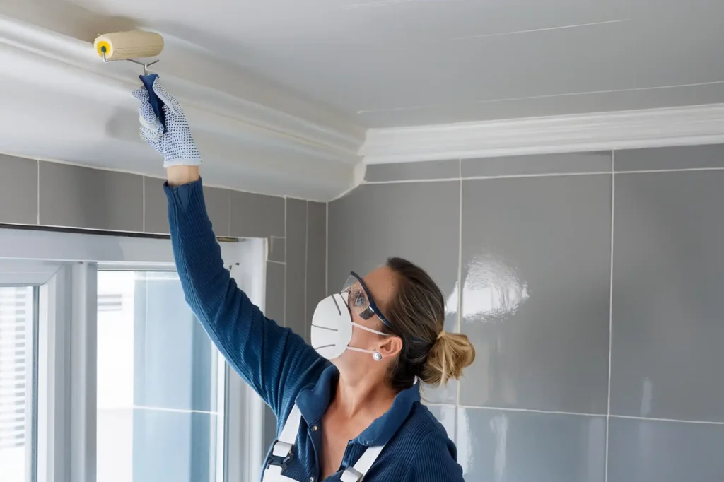 painting a bathroom ceiling